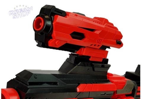 Duży Pistolet Karabin Na Piankowe Naboje 40 Sztuk Czerwono- Czarny Celownik Duży Pistolet Karabin Na Piankowe Naboje 40 Sztuk Czerwono- Czarny Celownik