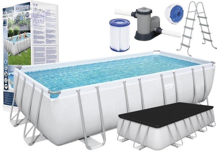 Basen Ogrodowy Stelażowy 549 x 274 x 122 cm Bestway 56465 Basen Ogrodowy Stelażowy 549 x 274 x 122 cm Bestway 56465