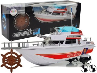 Łódź Jacht Ratunkowy Zdalnie Sterowana Pilot Ster 27 Mhz 44 cm Zasięg 40 m