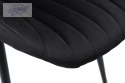 Krzesło aksamitne Dallas Velvet Czarne