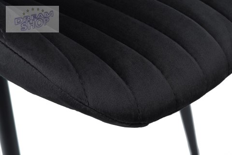 Krzesło aksamitne Dallas Velvet Czarne Krzesło aksamitne Dallas Velvet Czarne