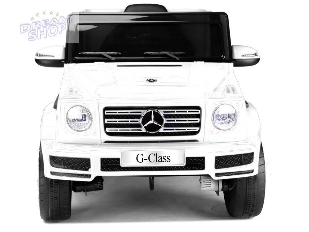 Samochód na akumulator Mercedes G500 biały Samochód na akumulator Mercedes G500 biały