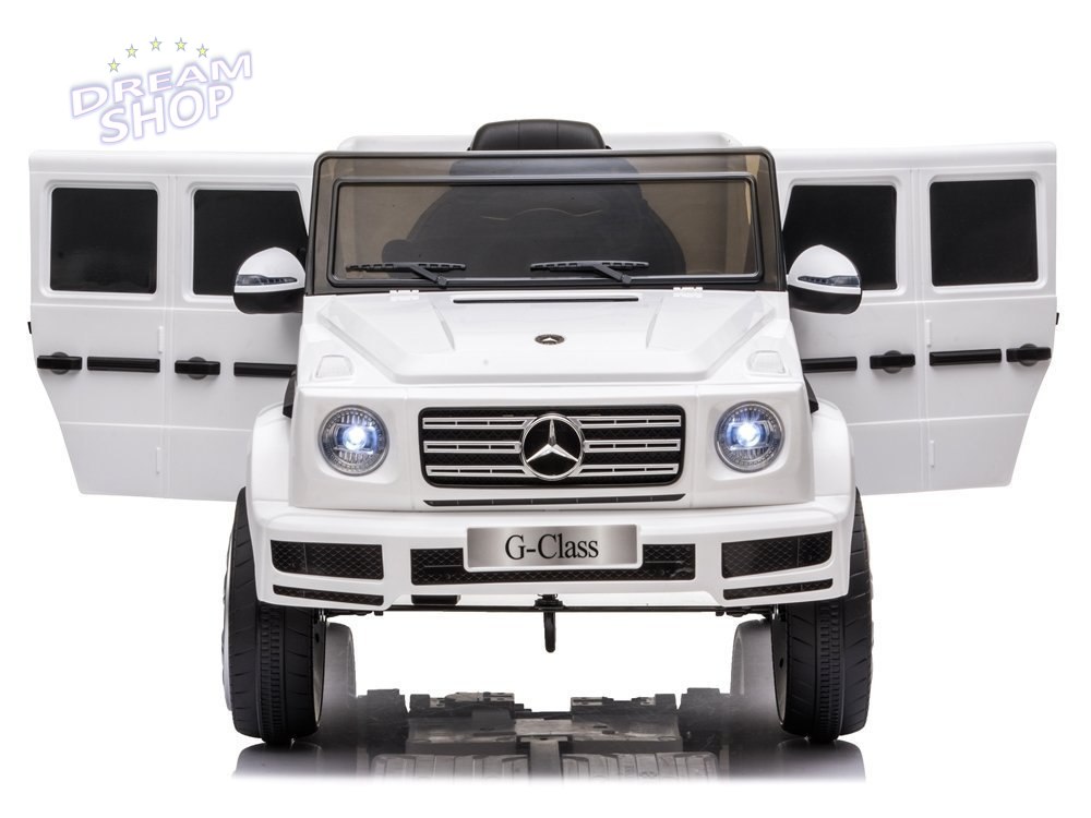 Samochód na akumulator Mercedes G500 biały Samochód na akumulator Mercedes G500 biały