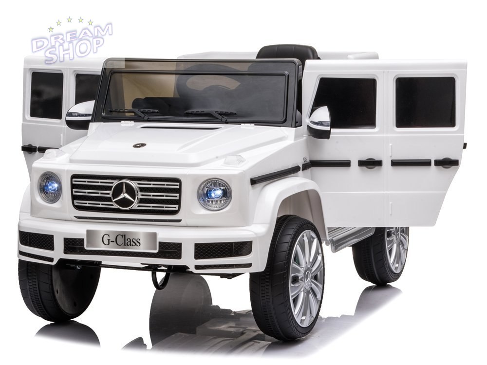 Samochód na akumulator Mercedes G500 biały Samochód na akumulator Mercedes G500 biały