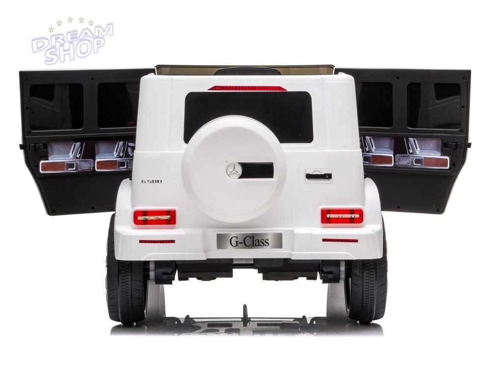 Samochód na akumulator Mercedes G500 biały Samochód na akumulator Mercedes G500 biały