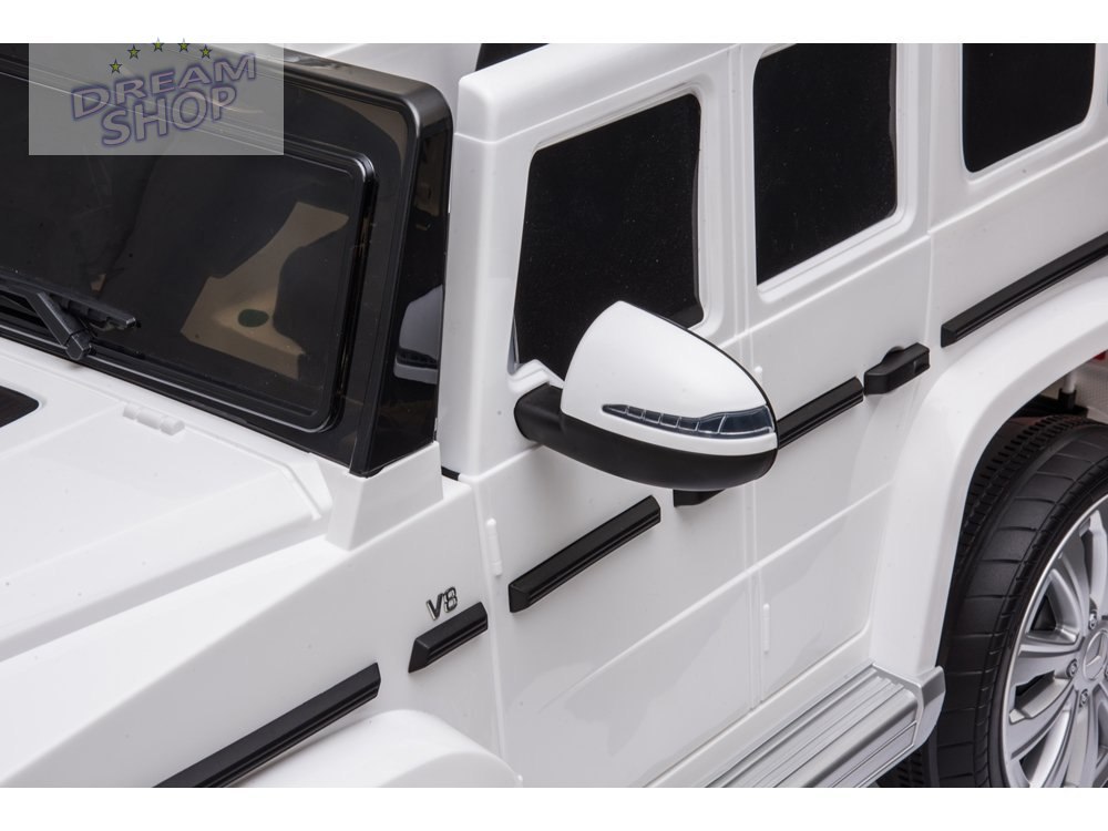 Samochód na akumulator Mercedes G500 biały Samochód na akumulator Mercedes G500 biały