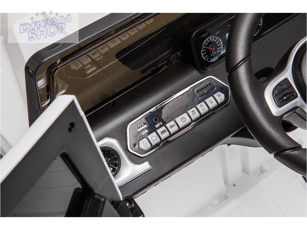 Samochód na akumulator Mercedes G500 biały Samochód na akumulator Mercedes G500 biały
