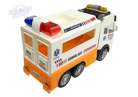 Ambulans Autko na Baterie Światło Dźwięki Ambulans Autko na Baterie Światło Dźwięki