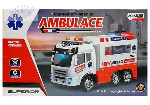 Ambulans Autko na Baterie Światło Dźwięki Ambulans Autko na Baterie Światło Dźwięki