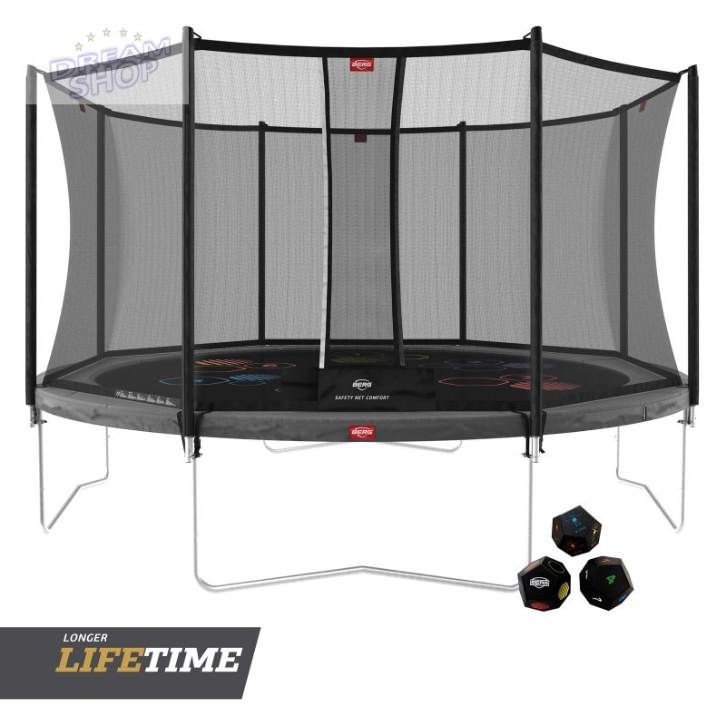 BERG Trampolina Favorit Gray Levels 430 cm + Siatka Bezpieczeństwa Comfort BERG Trampolina Favorit Gray Levels 430 cm + Siatka Bezpieczeństwa Comfort