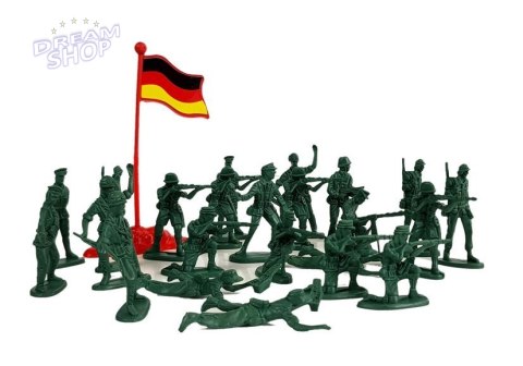Duży Zestaw Militarny Wojskowy 100 elementów Żołnierze Flagi Duży Zestaw Militarny Wojskowy 100 elementów Żołnierze Flagi