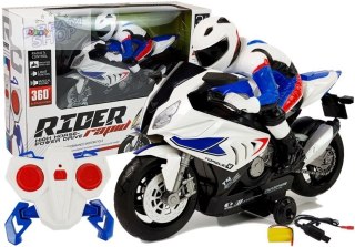 Motocykl zdalnie sterowany R/C 2.4G Biały