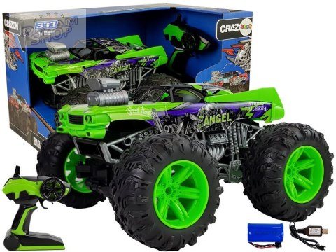 Auto Terenowe Zdalnie Sterowane 1:14 2.4G RC Zielone Duże Koła Auto Terenowe Zdalnie Sterowane 1:14 2.4G RC Zielone Duże Koła