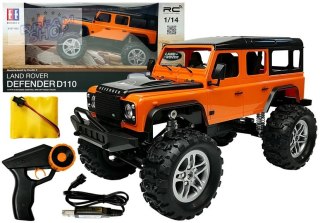 Auto Zdalnie Sterowane Land Rover Defender R/C Pomarańczowe 1:14
