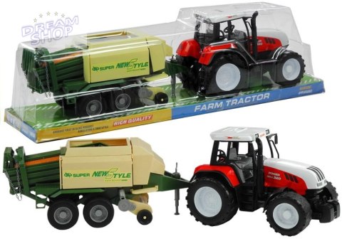 Duży Traktor z Przyczepą Maszyna Rolnicza 65 cm Duży Traktor z Przyczepą Maszyna Rolnicza 65 cm