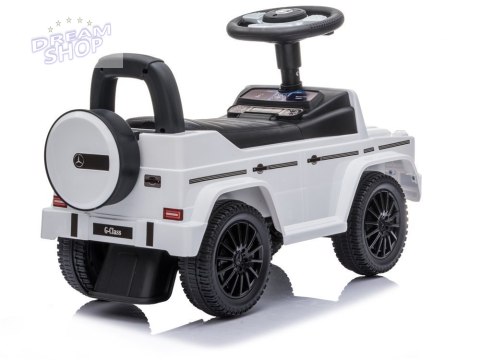 Jeździk Mercedes G-Class 652 Biały Dźwięk Klaksonu Silnika Jeździk Mercedes G-Class 652 Biały Dźwięk Klaksonu Silnika