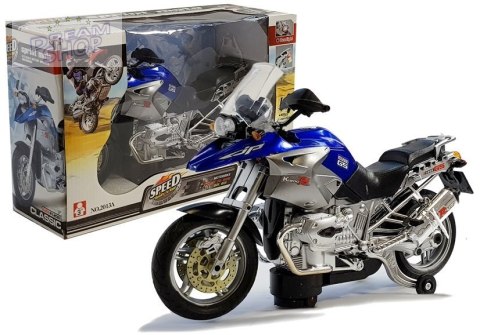 Motocykl Na Baterie ze Światłami i Muzyką Niebieski Motocykl Na Baterie ze Światłami i Muzyką Niebieski