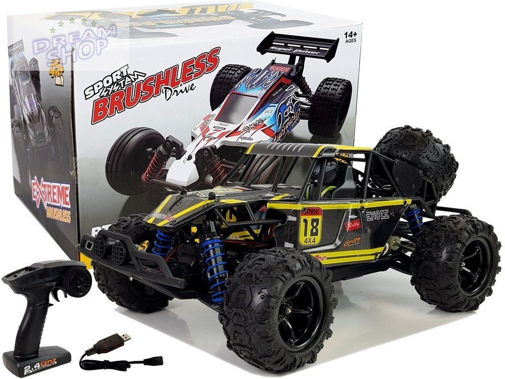 Auto Terenowe Buggy Zdalnie Sterowane 1:18 Żółty ENOZE 9303E 45 km/h Auto Terenowe Buggy Zdalnie Sterowane 1:18 Żółty ENOZE 9303E 45 km/h