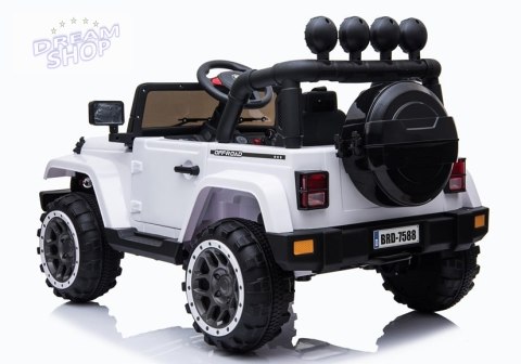 Auto na Akumulator Jeep BRD-7588 Biały 4x4 Auto na Akumulator Jeep BRD-7588 Biały 4x4