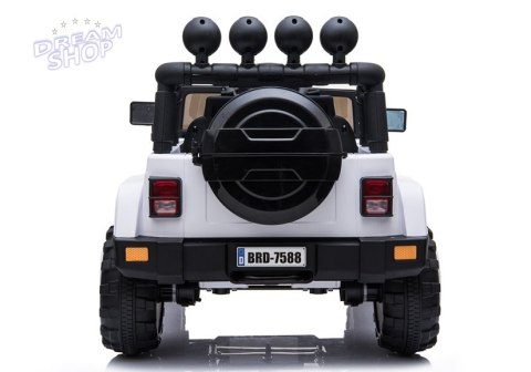 Auto na Akumulator Jeep BRD-7588 Biały 4x4 Auto na Akumulator Jeep BRD-7588 Biały 4x4