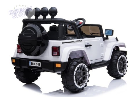 Auto na Akumulator Jeep BRD-7588 Biały 4x4 Auto na Akumulator Jeep BRD-7588 Biały 4x4