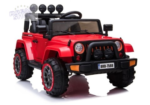 Auto na Akumulator Jeep BRD-7588 Czerwony 4x4