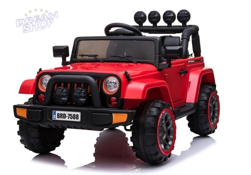 Auto na Akumulator Jeep BRD-7588 Czerwony 4x4 Auto na Akumulator Jeep BRD-7588 Czerwony 4x4