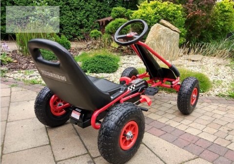 Gokart Czerwony A-15 Pompowane Koła Gokart Czerwony A-15 Pompowane Koła