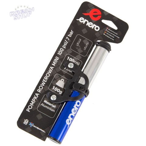 Pompka rowerowa alu Enero 22x191mm niebieska 1033136 Pompka rowerowa alu Enero 22x191mm niebieska 1033136