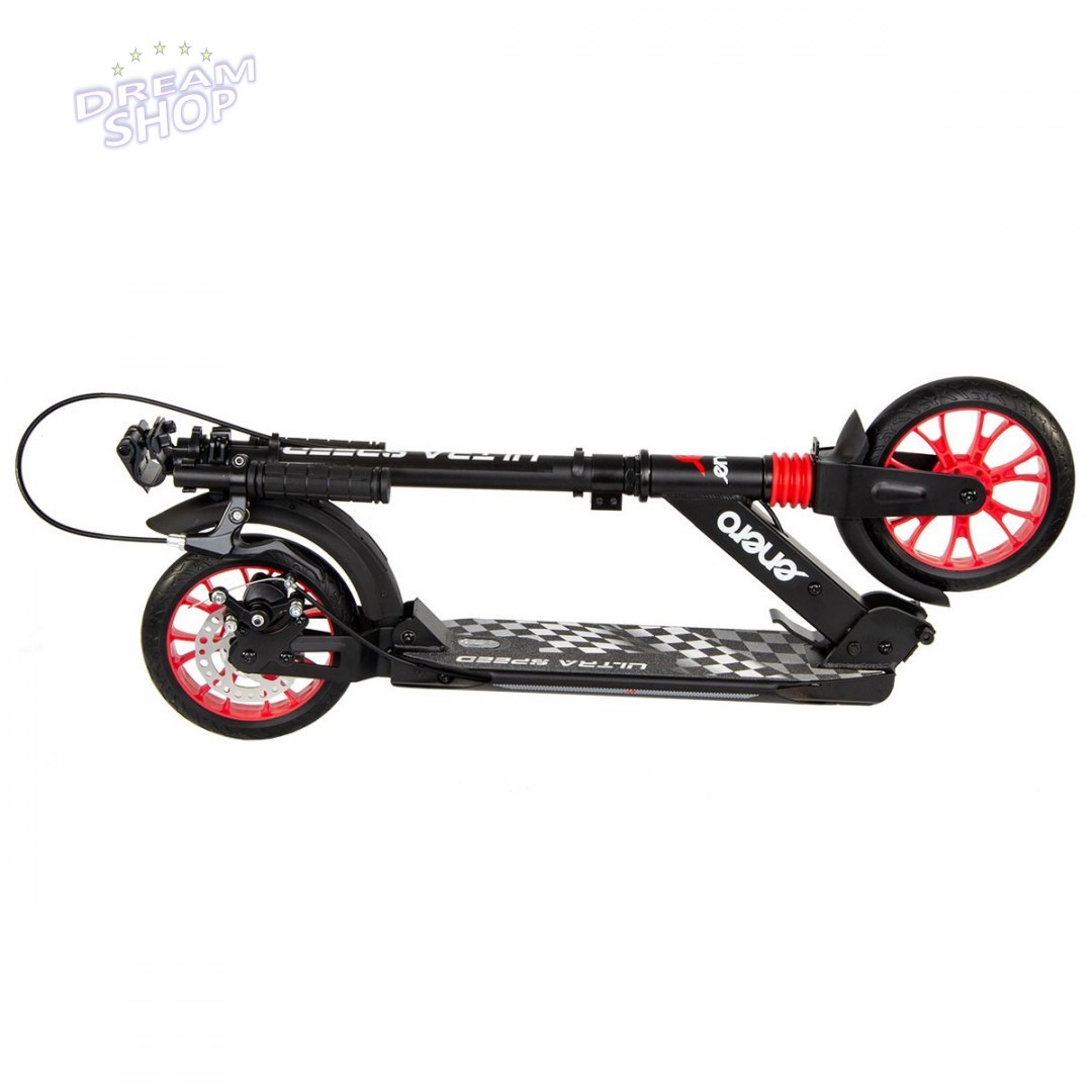 Hulajnoga Enero Ultra Speed 200mm z hamulcem tarczowym czarna Hulajnoga Enero Ultra Speed 200mm z hamulcem tarczowym czarna