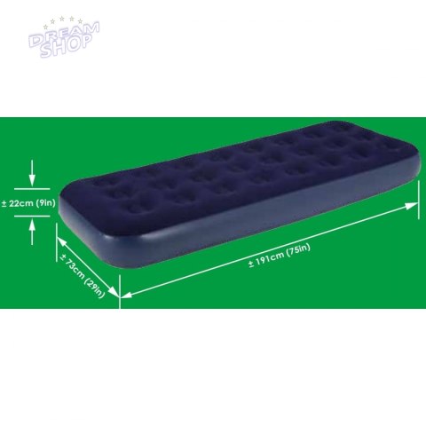 Materac flokowany 1-osobowy 191x73x22cm Jl020411N Materac flokowany 1-osobowy 191x73x22cm Jl020411N