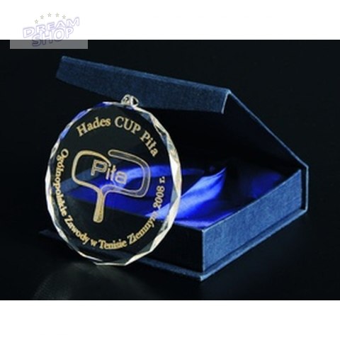 Medal Szklany Grawerowany Z Etui Medal Szklany Grawerowany Z Etui