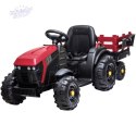 Traktor elektryczny z przyczepą czerwono czarny 1033075