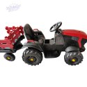 Traktor elektryczny z przyczepą czerwono czarny 1033075