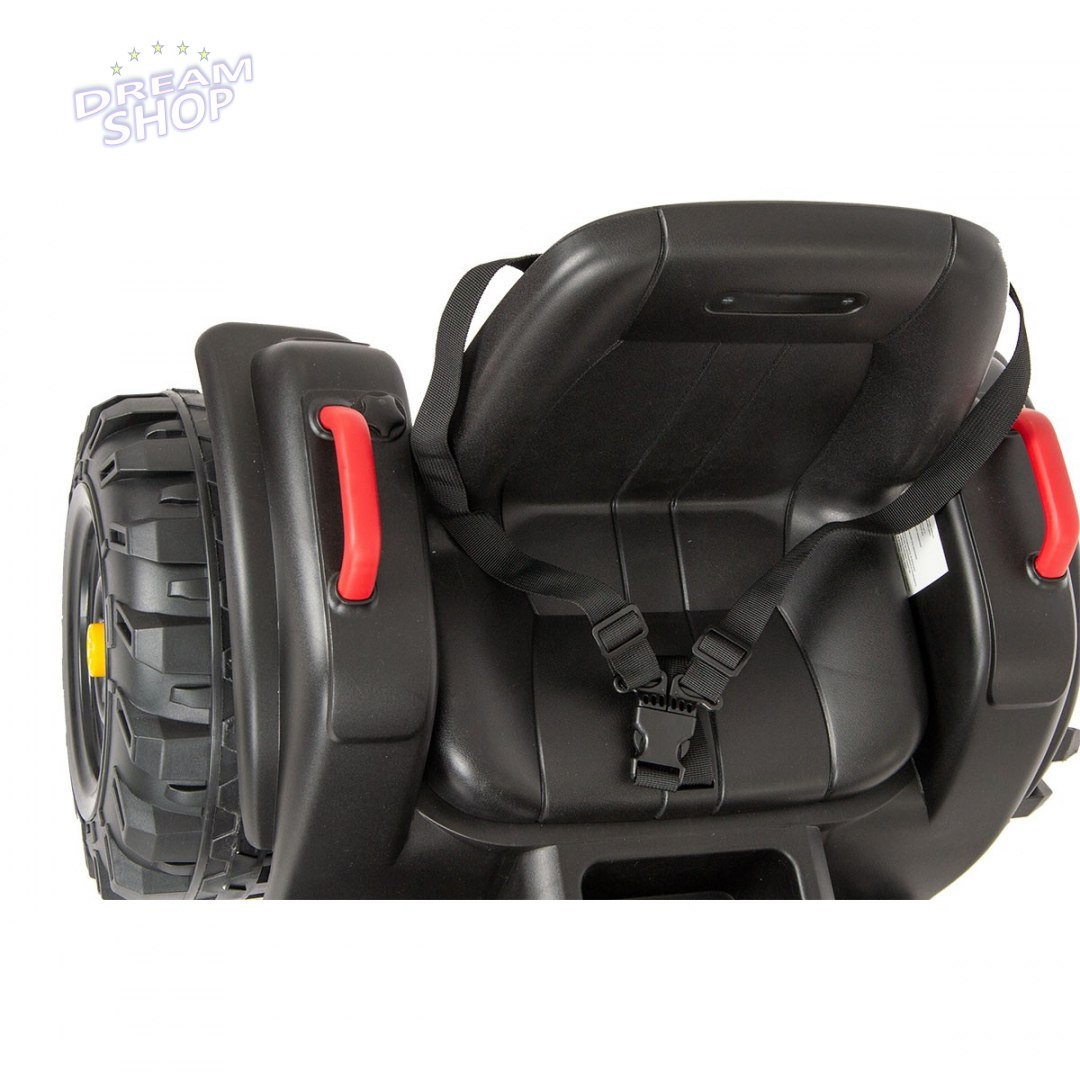 Traktor elektryczny z przyczepą czerwono czarny 1033075 Traktor elektryczny z przyczepą czerwono czarny 1033075