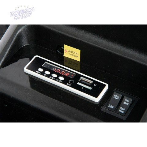 Traktor elektryczny z przyczepą czerwono czarny 1033075 Traktor elektryczny z przyczepą czerwono czarny 1033075