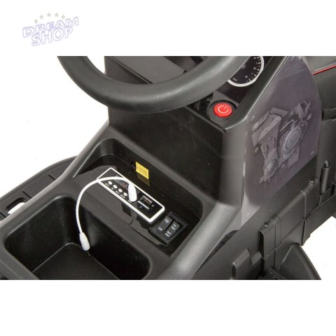 Traktor elektryczny z przyczepą czerwono czarny 1033075 Traktor elektryczny z przyczepą czerwono czarny 1033075