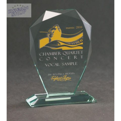 Trofeum Szklane Grawerowane Z Etui +Wypełnianie Farbą Trofeum Szklane Grawerowane Z Etui +Wypełnianie Farbą