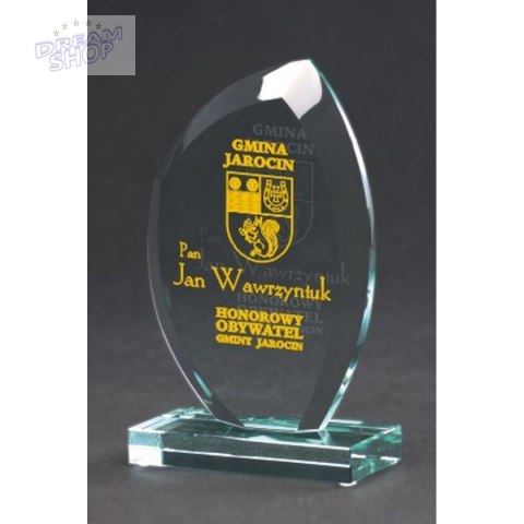 Trofeum Szklane Grawerowane Z Etui +Wypełnianie Farbą Trofeum Szklane Grawerowane Z Etui +Wypełnianie Farbą