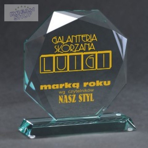 Trofeum Szklane Grawerowane Z Etui +Wypełnianie Farbą Trofeum Szklane Grawerowane Z Etui +Wypełnianie Farbą