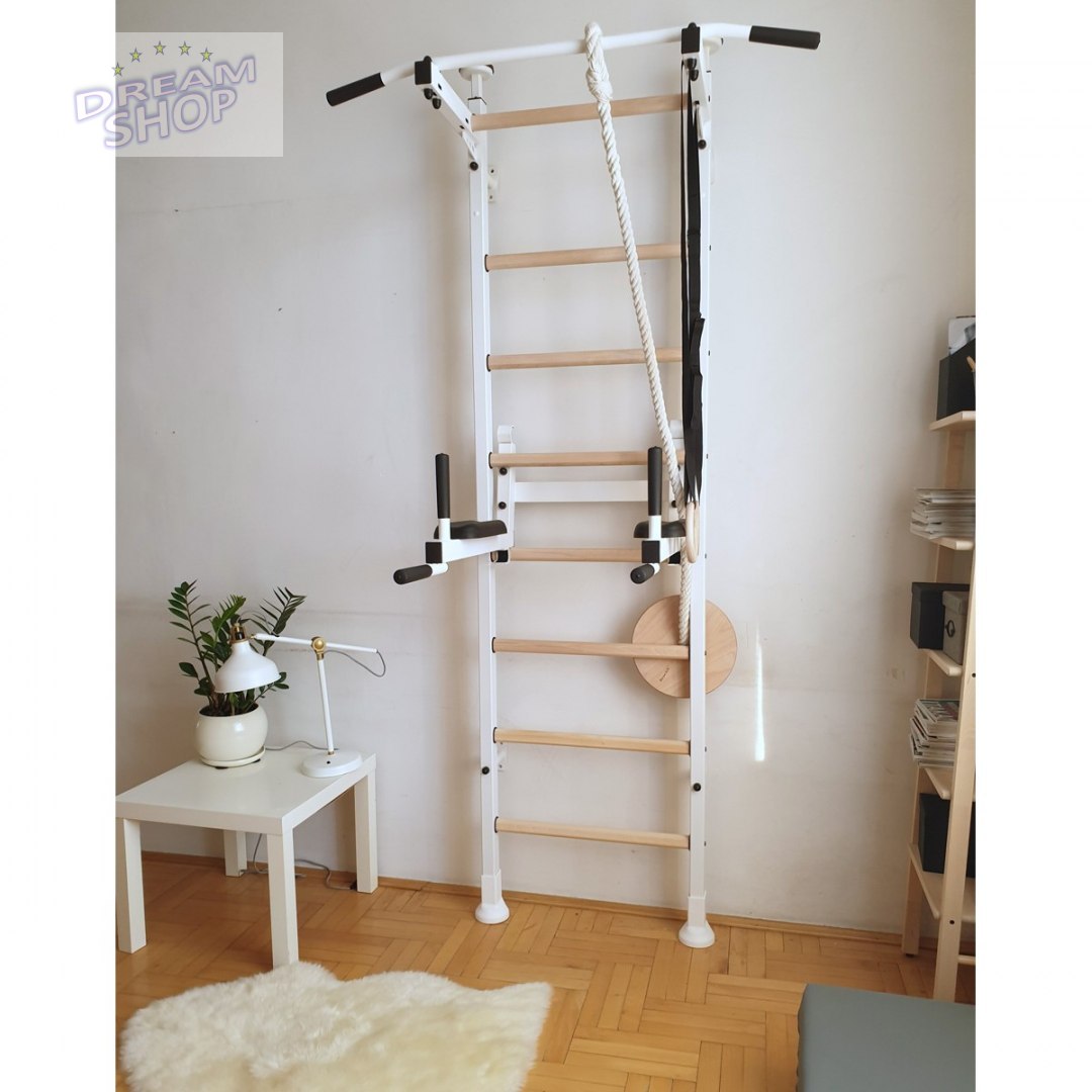 Drabinka gimnastyczna drążek poręcz akcesoria dziecięce biały mat BenchK 413 Drabinka gimnastyczna drążek poręcz akcesoria dziecięce biały mat BenchK 413