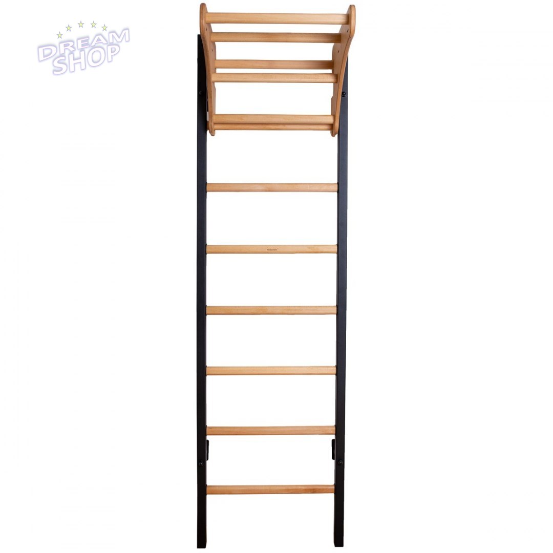 Drabinka gimnastyczna drewniano metalowa na 4 uchwyty z drewnianym drążkiem BenchK 211B Drabinka gimnastyczna drewniano metalowa na 4 uchwyty z drewnianym drążkiem BenchK 211B