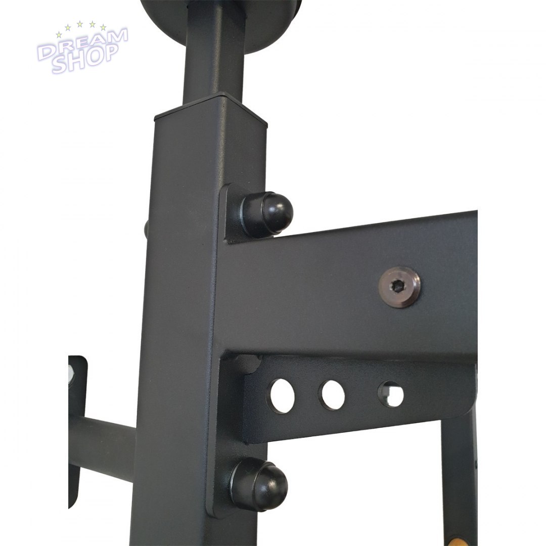 Rozporowa drabinka gimnastyczna drewniano metalowa z metalowym drążkiem w kolorze dębu BenchK 511 Rozporowa drabinka gimnastyczna drewniano metalowa z metalowym drążkiem w kolorze dębu BenchK 511