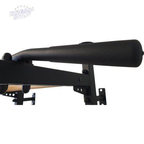 Rozporowa drabinka gimnastyczna drewniano metalowa z metalowym drążkiem w kolorze dębu BenchK 511 Rozporowa drabinka gimnastyczna drewniano metalowa z metalowym drążkiem w kolorze dębu BenchK 511