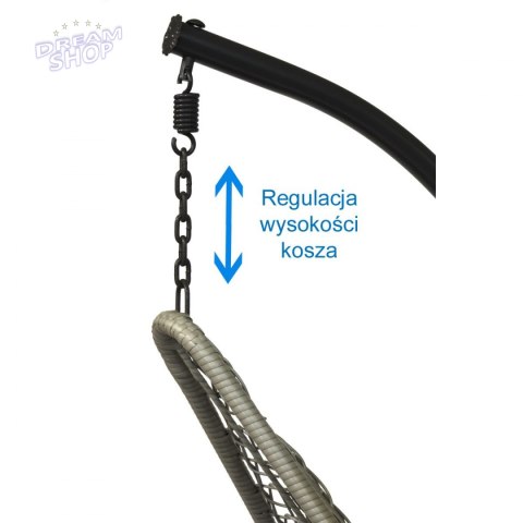 Huśtawka fotel bujany slim szary/Szary Huśtawka fotel bujany slim szary/Szary