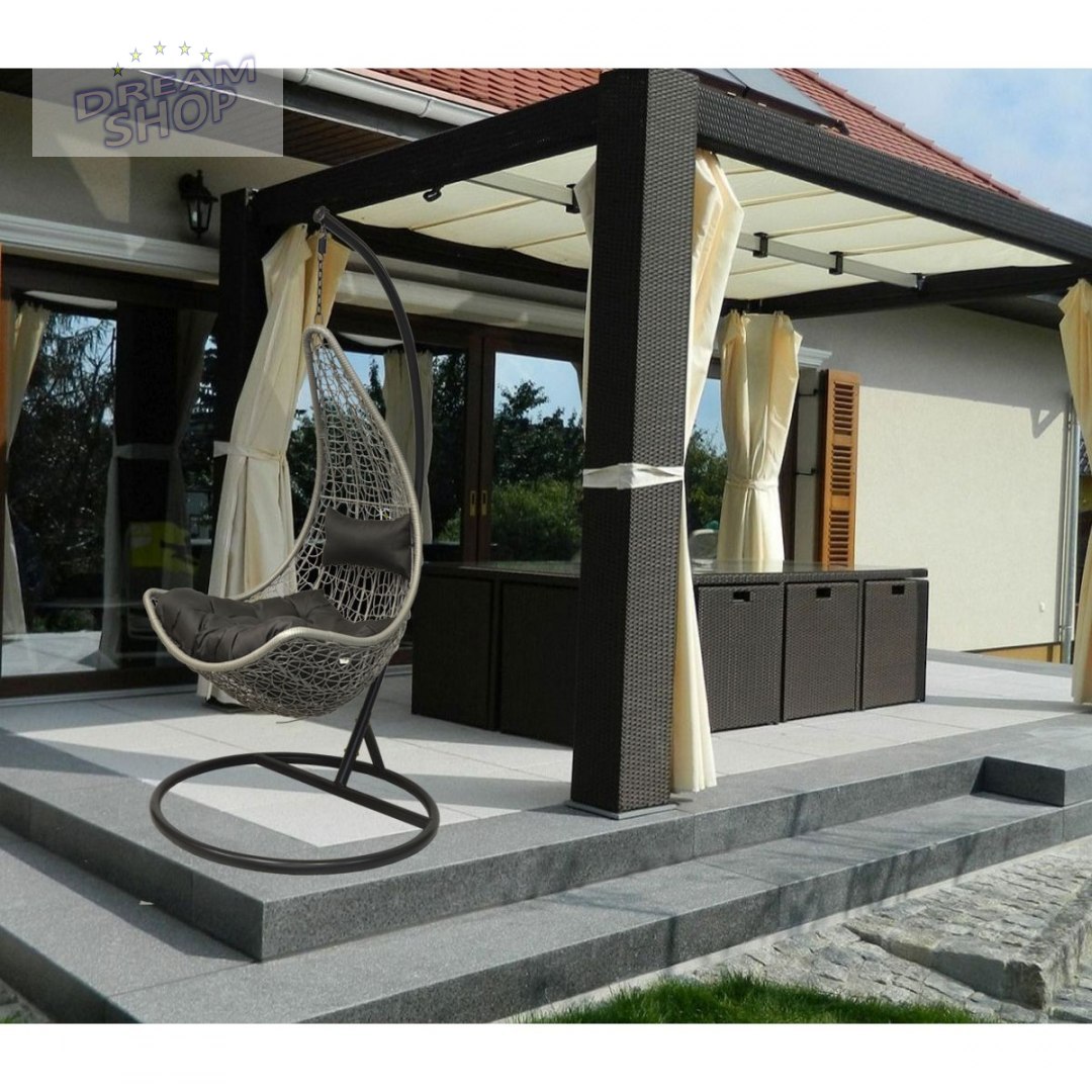 Huśtawka fotel bujany slim szary/Szary Huśtawka fotel bujany slim szary/Szary