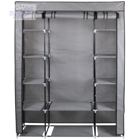 Szafa tekstylna garderoba 175x133x43cm ciemno-szara profil 13mm Szafa tekstylna garderoba 175x133x43cm ciemno-szara profil 13mm