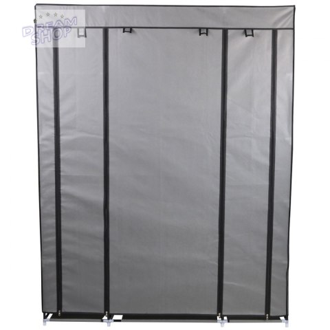 Szafa tekstylna garderoba 175x133x43cm ciemno-szara profil 13mm Szafa tekstylna garderoba 175x133x43cm ciemno-szara profil 13mm