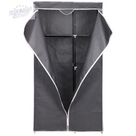 Szafa tekstylna garderoba 90x45x170cm ciemno-szara 8811