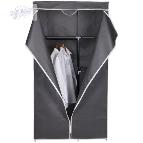 Szafa tekstylna garderoba 90x45x170cm ciemno-szara 8811